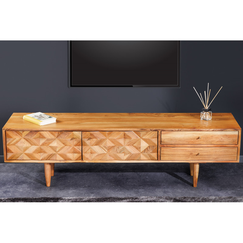 MATERA modern akác TV-szekrény - 145cm
