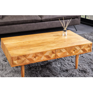 MATERA modern akác dohányzóasztal - 100cm