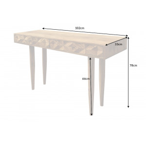 MATERA modern akác íróasztal - 100cm