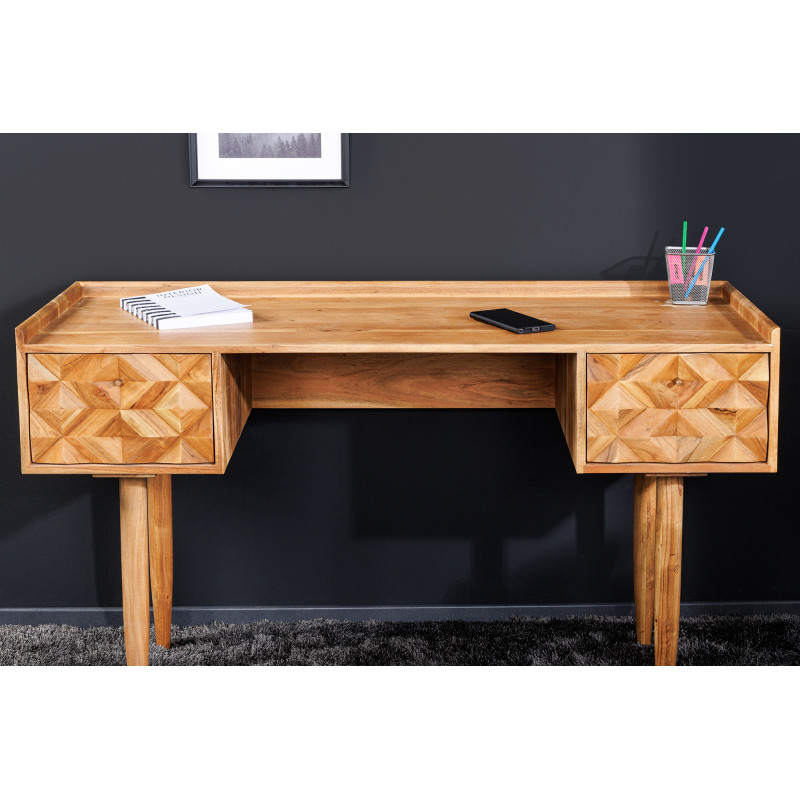 MATERA-II modern akác íróasztal - 130cm