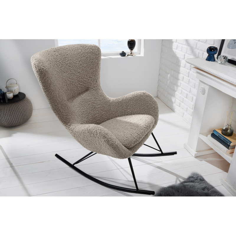 SWING design hintaszék - világosszürke bouclé