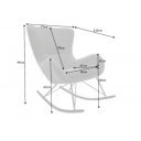 SWING design hintaszék - világosszürke bouclé