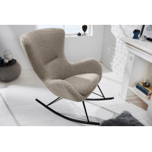 SWING design hintaszék - világosszürke bouclé INVICTA