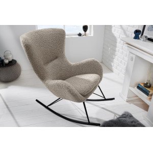 SWING design hintaszék - világosszürke bouclé INVICTA