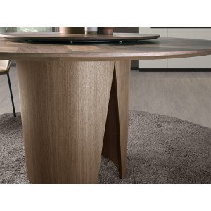 SOTILLO prémium kerek étkezőasztal - dió - 150cm