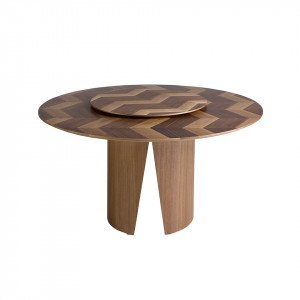 SOTILLO prémium kerek étkezőasztal - dió - 150cm