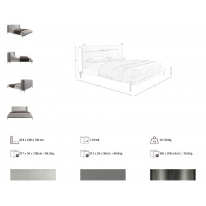 CARMONA exkluzív ágykeret - 180x200cm