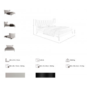 MEDINA exkluzív ágykeret - 180x200cm