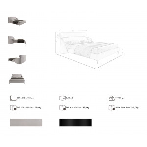TABERNAS exkluzív ágykeret - 180x200cm
