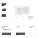 TOMELLOSO design komód - 119cm