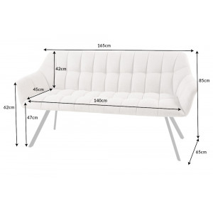PAPILLON modern ülőpad - 165cm - beige