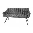 PAPILLON modern bársony ülőpad - 165cm - szürke