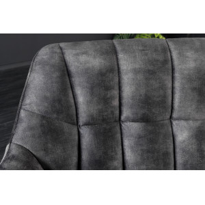PAPILLON modern bársony ülőpad - 165cm - szürke