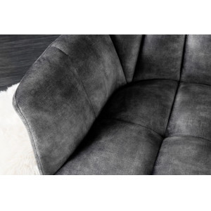 PAPILLON modern bársony ülőpad - 165cm - szürke