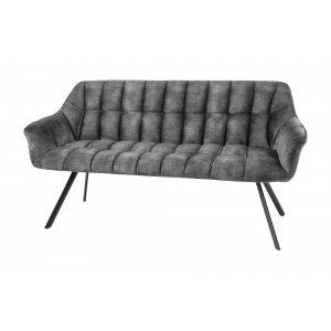 PAPILLON modern bársony ülőpad - 165cm - szürke