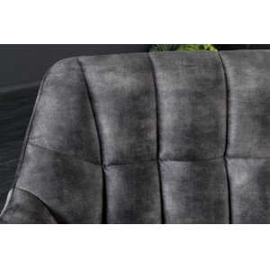 PAPILLON modern bársony ülőpad - 165cm - szürke