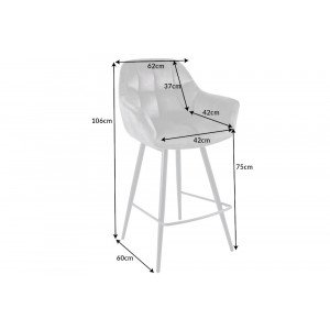 PAPILLON design forgatható bárszék - szürke