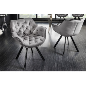 MATCH- III -design forgatható szék - szürke INVICTA