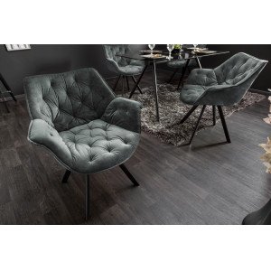 MATCH- III -design forgatható szék - zöld INVICTA