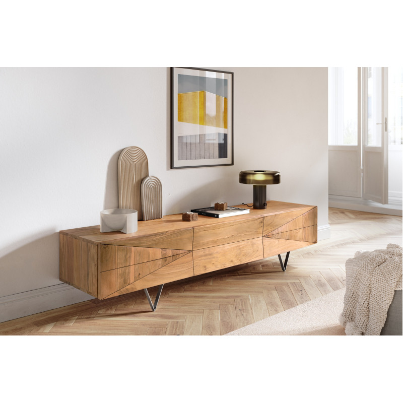 WYATT prémium akác TV-szekrény - 175cm - natúr