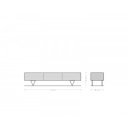 WYATT prémium akác TV-szekrény - 175cm - natúr