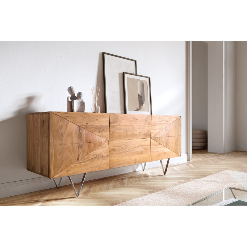 WYATT prémium akác komód - 175cm - natúr