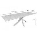 MARVELOUS exkluzív bővíthető étkezőasztal - világos márvány - 180-220-260cm