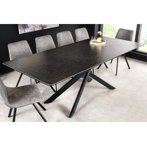 ALPINE bővíthető étkezőasztal - antracit - 160-200cm Bővíthető étkezőasztal
