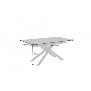 ALPINE bővíthető étkezőasztal - antracit - 160-200cm
