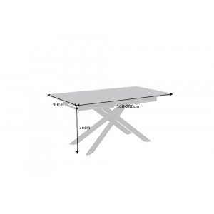 ALPINE bővíthető étkezőasztal - antracit - 160-200cm
