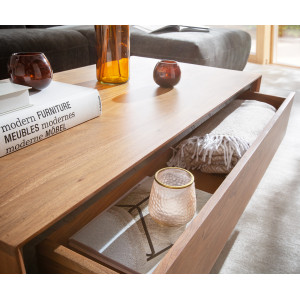 STONEGRACE prémium akác dohányzóasztal - 115cm - natúr
