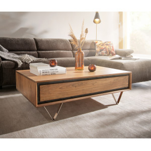 STONEGRACE prémium akác dohányzóasztal - 115cm - natúr