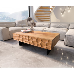 SOLUNA prémium akác dohányzóasztal - 120cm