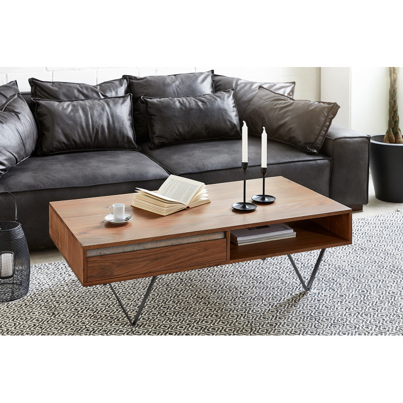 KIPLING prémium akác dohányzóasztal - 115cm