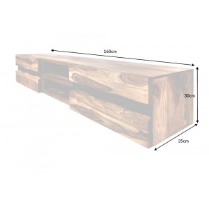 AMAZONAS design rózsafa fali TV-szekrény - 160cm
