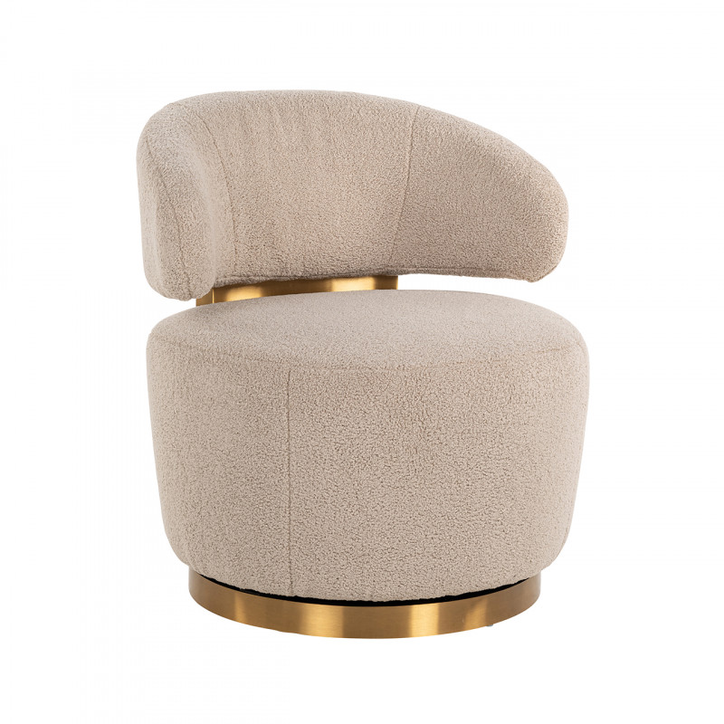 MAXIME exkluzív bársony forgófotel - beige