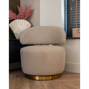 MAXIME exkluzív bársony forgófotel - beige