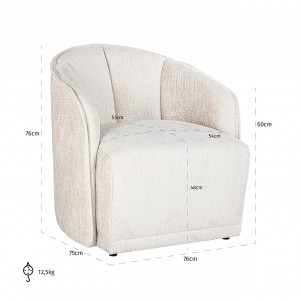 MARYNNE design fotel - beige