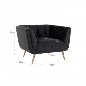 HOUXLEY exkluzív fotel - fehér/antracit/beige