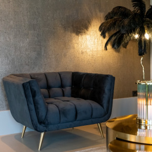 HOUXLEY exkluzív fotel - fehér/antracit/beige