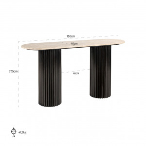 HUMMEL design travertin konzolasztal - 150cm