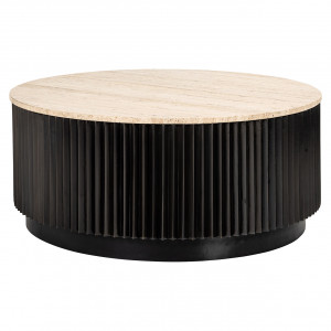 HUMMEL design travertin dohányzóasztal - 90cm