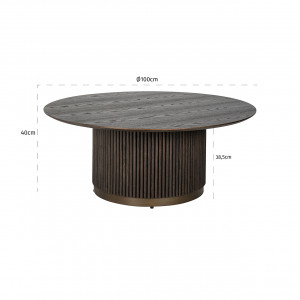 LUXOR-II exkluzív dohányzóasztal - 100cm