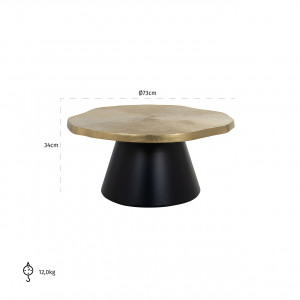 SYMEN exkluzív fém dohányzóasztal - 73cm