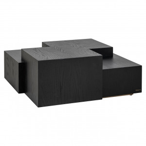 WAGNER design dohányzóasztal - 100cm - barna/natúr