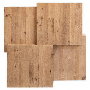 WAGNER design dohányzóasztal - 100cm - barna/natúr