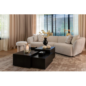 WAGNER design dohányzóasztal - 100cm - barna/natúr