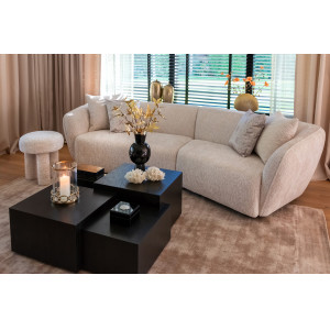 WAGNER design dohányzóasztal - 100cm - barna/natúr