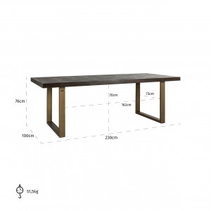 LUXOR-II exkluzív étkezőasztal - 230cm
