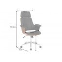 MANHATTEN design forgószék - fekete/dió